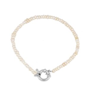pulsera perlas plata