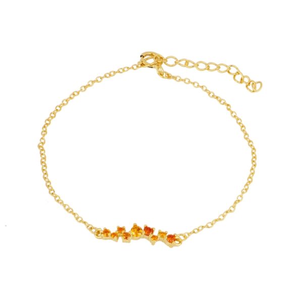 pulsera piedras ambar gold