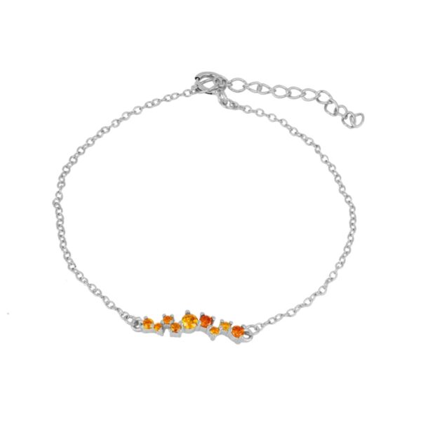 pulsera piedras ambar plata