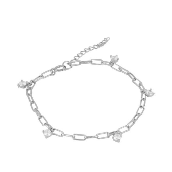 pulsera circonita plata