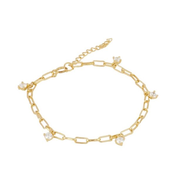 pulsera circonitas gold