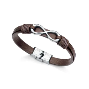 pulsera infinito marron