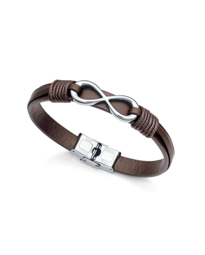 pulsera infinito marron