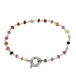 pulsera turmalina plata