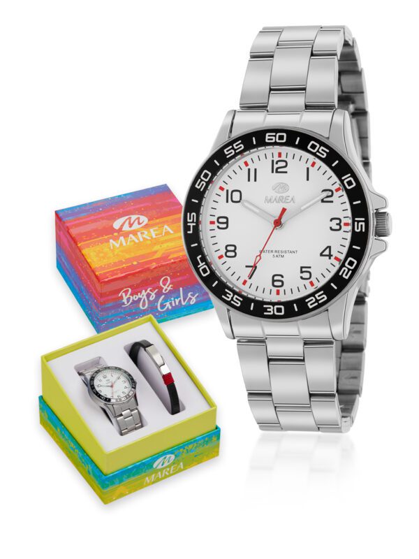 reloj marea pulsera acero boy