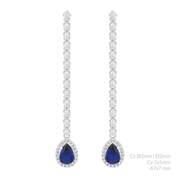 Pendientes Zafir Silver