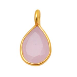 charms cuarzo rosa gold