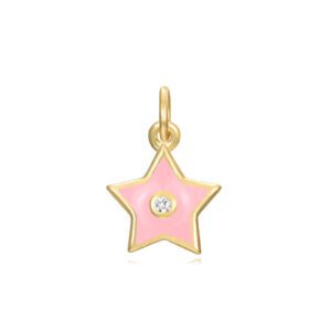 charms estrella rosa gold