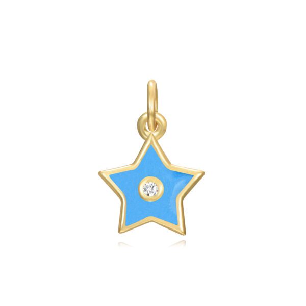 charms estrella turquesa gold