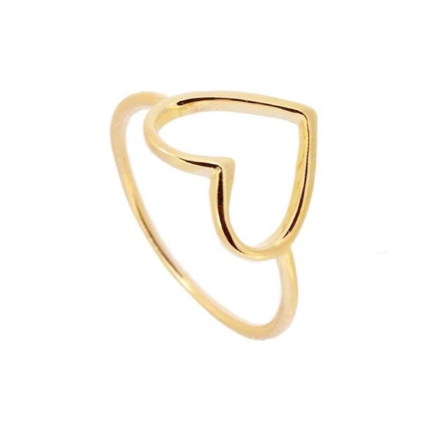 anillo corazon gold