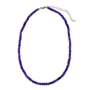 collar lila plata