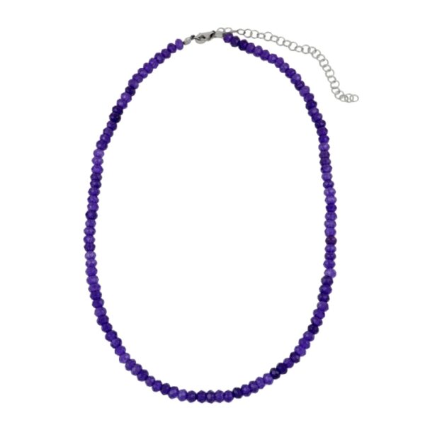 collar lila plata