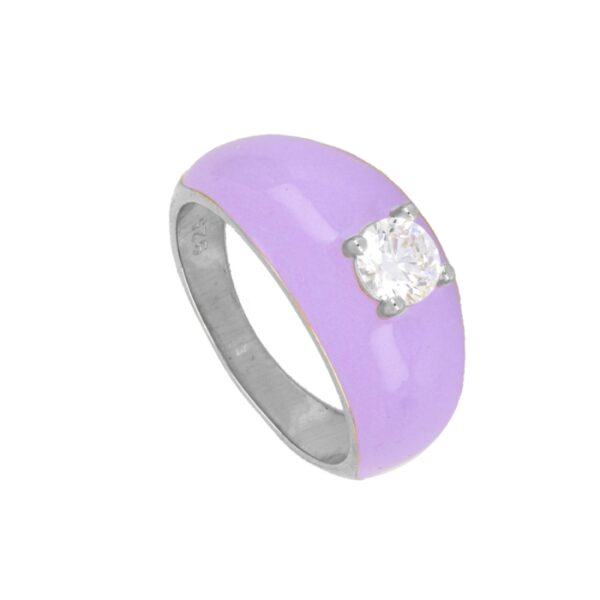 anillo enamel lila