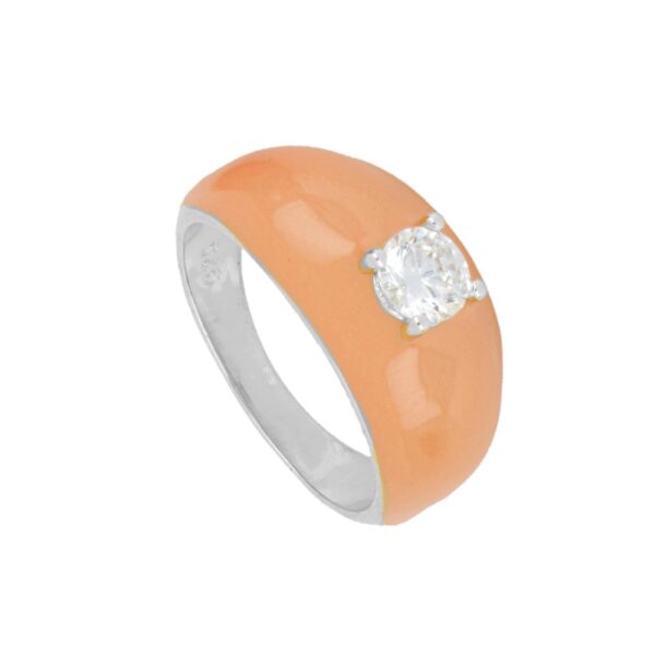 anillo enamel naranja
