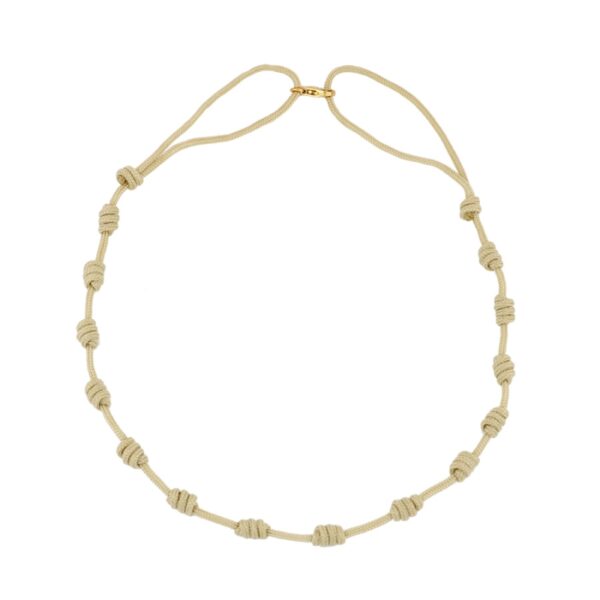 collar nudos crema gold