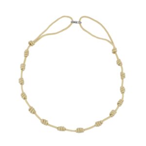 collar nudos crema plata