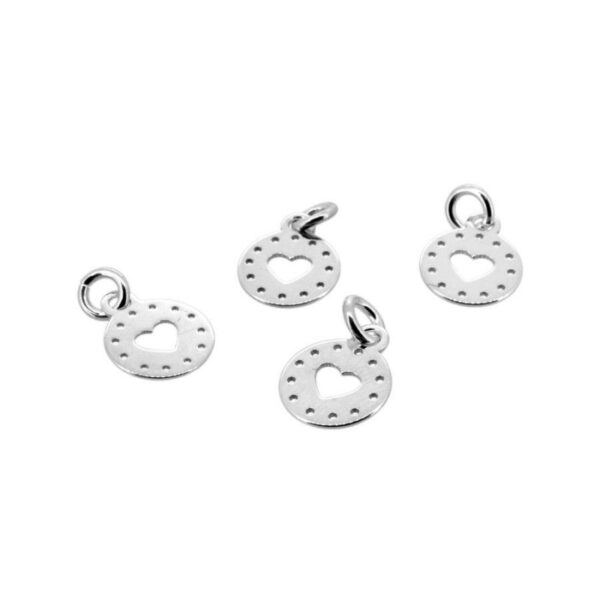 charms corazon calado silver