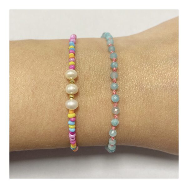pulsera perlas gold imagen