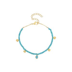 pulsera turquesa gold