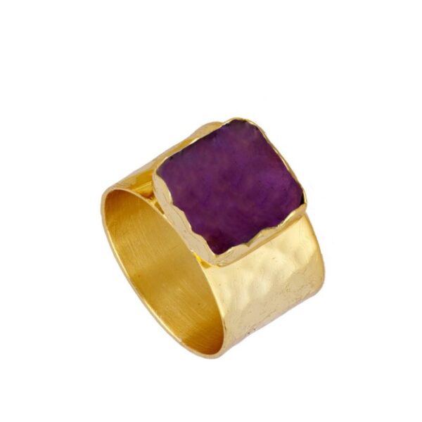 anillo amatista gold