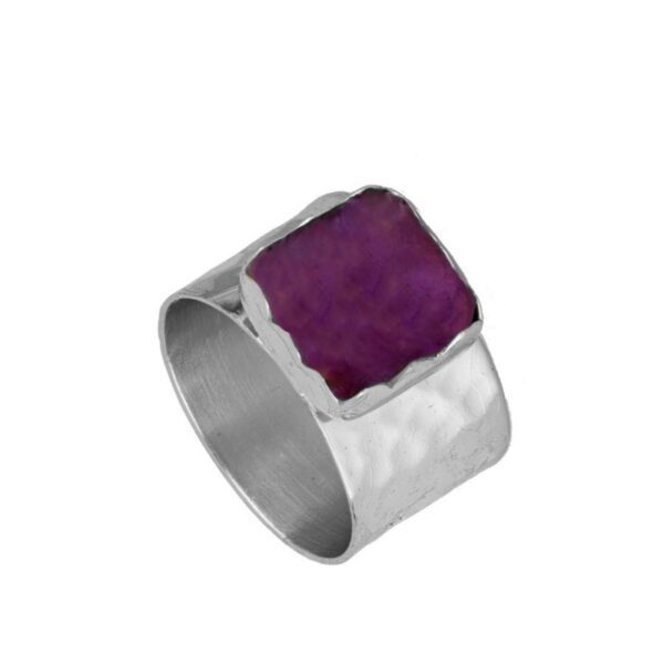 anillo amatista silver