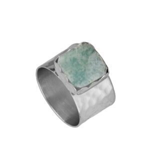 anillo amazonita silver
