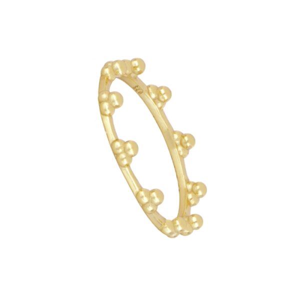 anillo bolitas gold