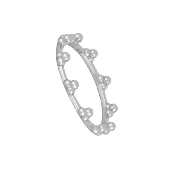 anillo bolitas silver