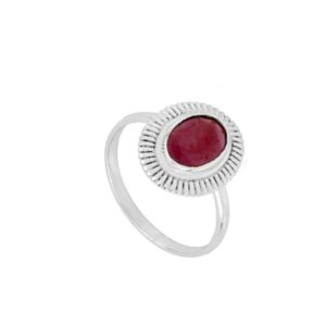 anillo clepor granate silver