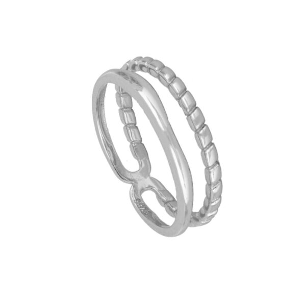 anillo doble silver