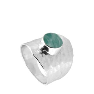 anillo lacial amzonita silver