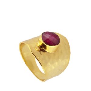 anillo lacial rojo gold
