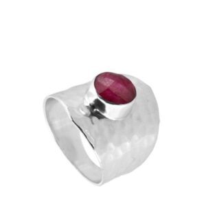 anillo lacial rojo silver