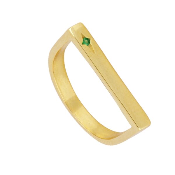 anillo rectan gold