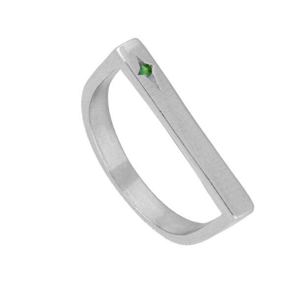 anillo rectan silver