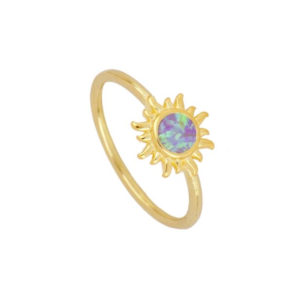 anillo sol lila gold