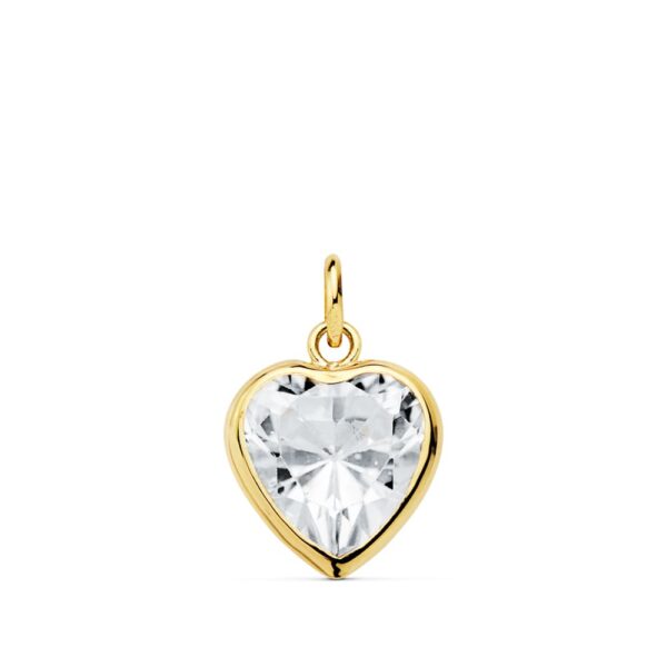 colgante corazon oro