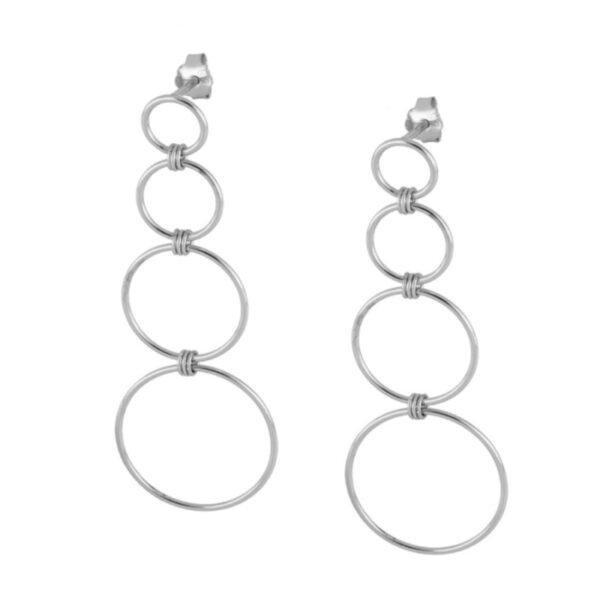 pendientes circulo silver