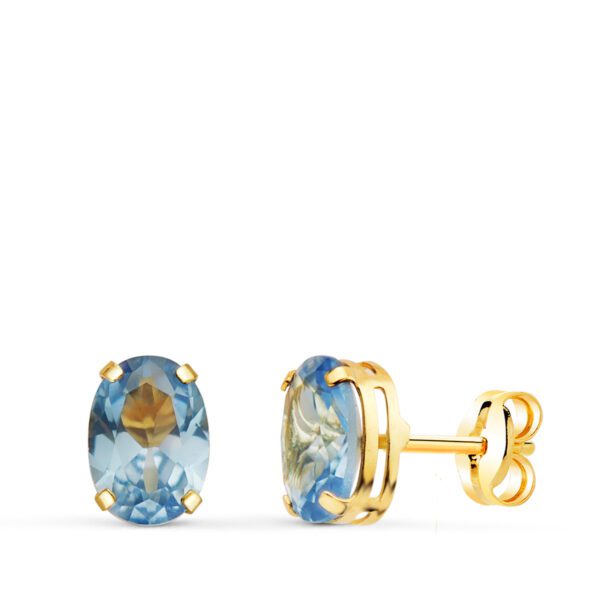 pendientes oval oro