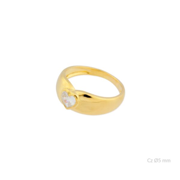 anillo corazon gold