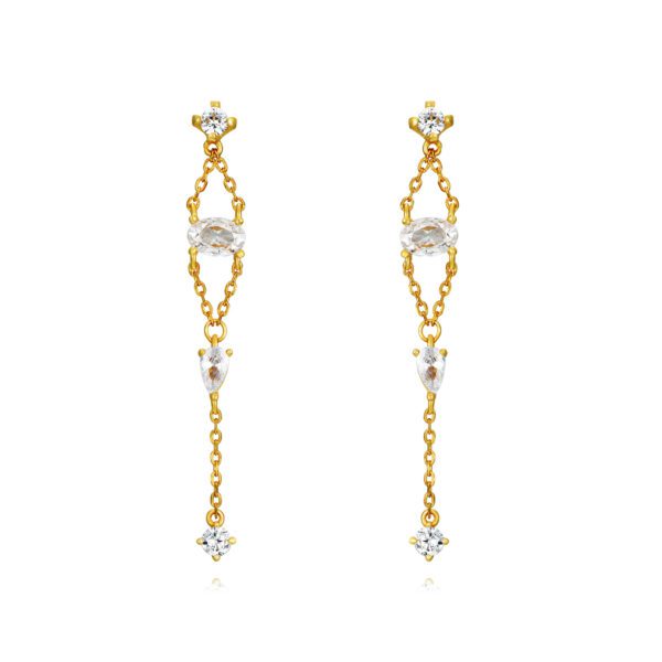 pendientes cadena gold