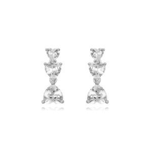 pendientes corazon silver