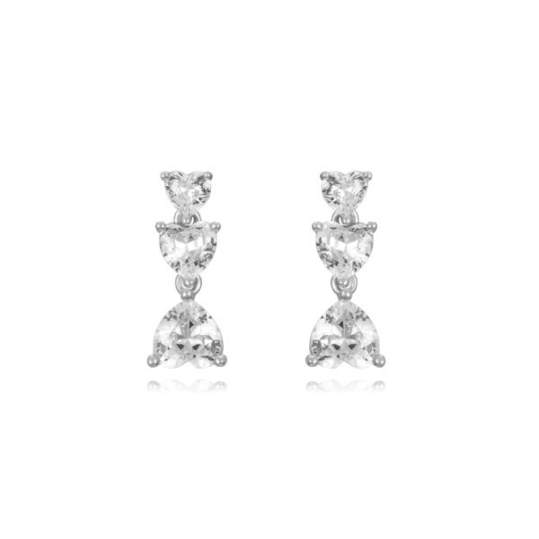 pendientes corazon silver