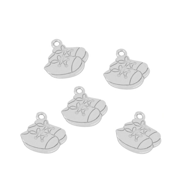 charms zapatos silver