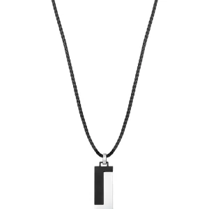 collar placa bicolor