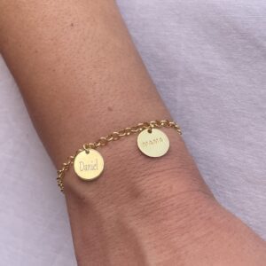 pulsera chapas rolo gold