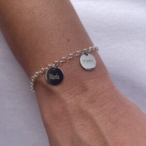 pulsera rolo chapas silver