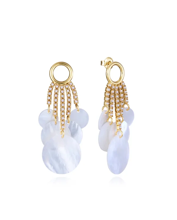 madre perla pendientes
