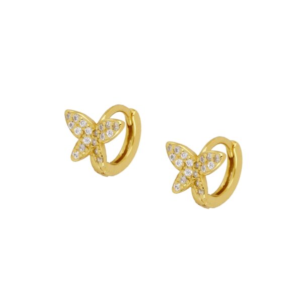 pendientes mariposa gold