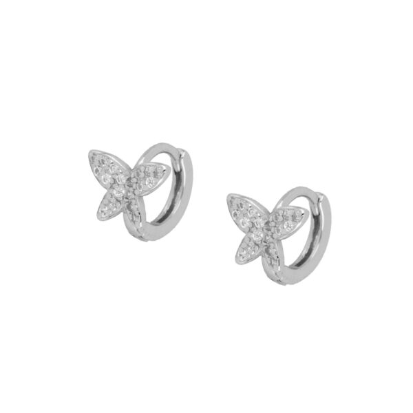 pendientes mariposa silver
